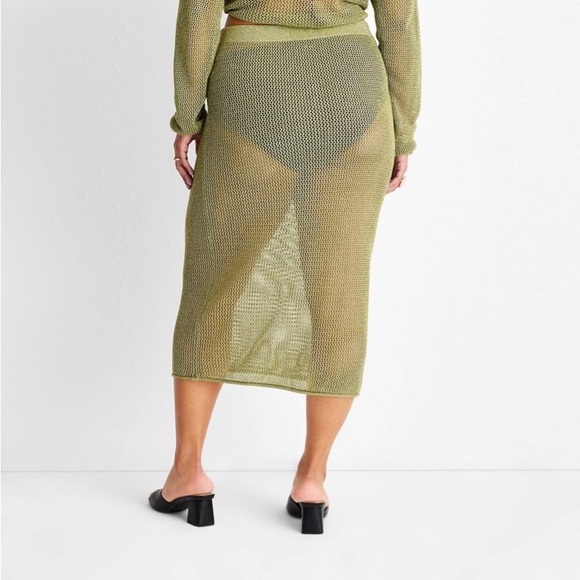 Metallic Crochet Midi Skirt - Future Collective with Alani Noelle - Picture 2 of 11